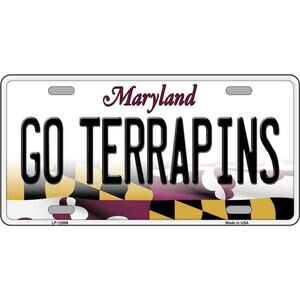 Maryland Terrapins License Plate Tag Metal Retro Sign Retro ACC Bar New NCAA